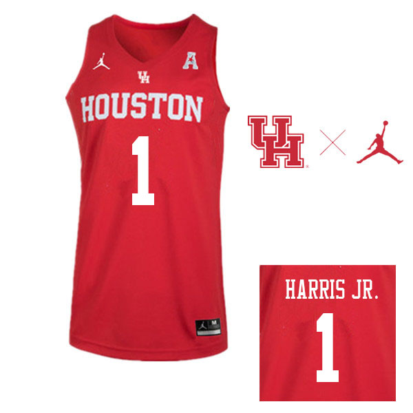 Jordan Brand Men #1 Chris Harris Jr. Houston Cougars College Basketball Jerseys Sale-Red